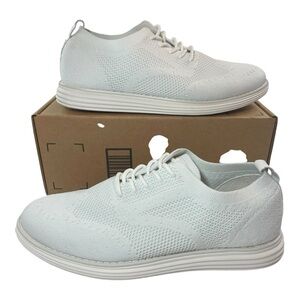 Mucho Mahalo Bergamo Tech Knit Oxford Shoes White Men’s Size 11 GREAT CONDITION